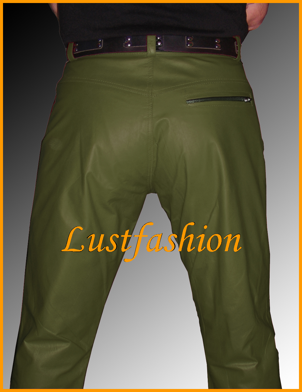 olive green leather pants