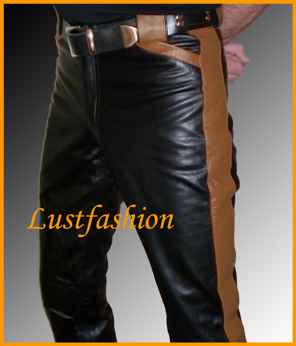 Lederhose schwarz/Lederhose Herren/ Designer Leder Hose  