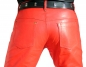 Preview: Leather trousers leather jeans red
