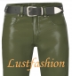 Preview: Leather trousers leather jeans olive green