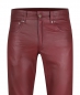 Preview: Leather trousers leather jeans wine red