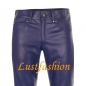 Preview: Lederhose Lederjeans dunkelblau W38 L32