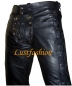 Preview: Leather jeans with lacing in different colours