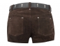 Preview: Shorts in suede leather, dark brown