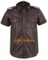 Preview: Leather shirt dark brown