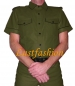 Preview: Leather shirt olive green