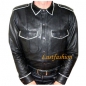 Preview: Leather Shirt Long Sleeve with coloured edgings