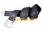 Preview: Leather belt black braided