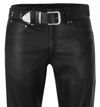 Leather jeans black W32 L34 LEATHER LINING