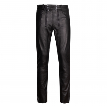 Leather trousers carpenter Style pants black W42 L34