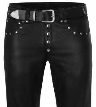 Design leather trousers black W33 L34 LEATHER LINING