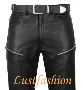 Design leather trousers black W36 L34 LEATHER LINING