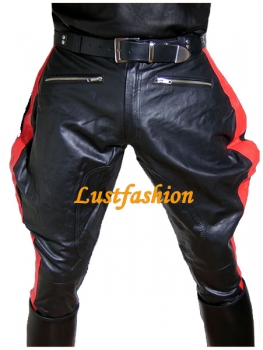Leather Breeches with coloured single stripes