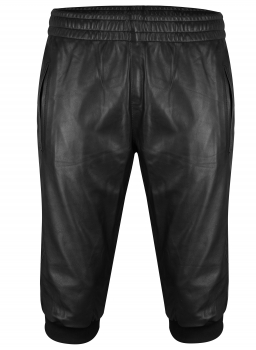 Leather jogging shorts in different colors