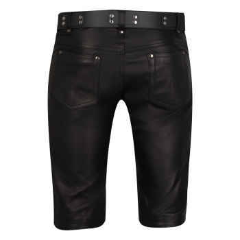 Leather shorts Bermuda-style in different colors
