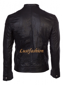 Design Lederjacke schwarz Lammleder