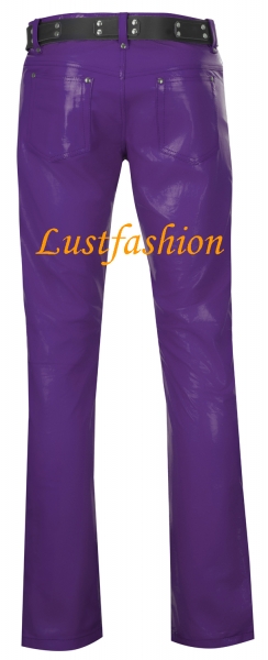 Leather trousers leather jeans purple
