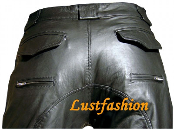 Leather trousers in carpenter style in different colors