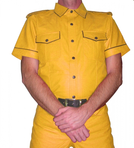 Leather shirt yellow