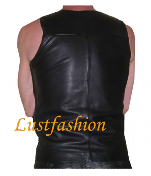 Leather shirt sleeveless in different colors