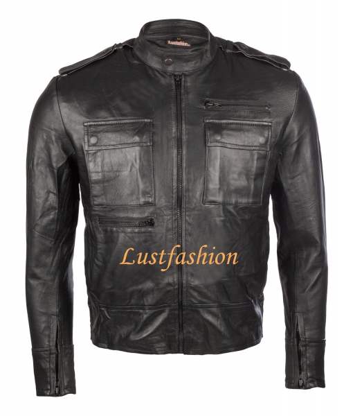 Leather jacket men in different colors