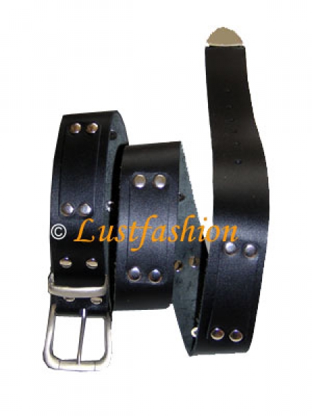 Leather belt black