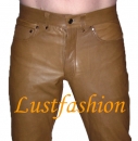 Lederhose Lederjeans hellbraun W32 L34 ungefüttert